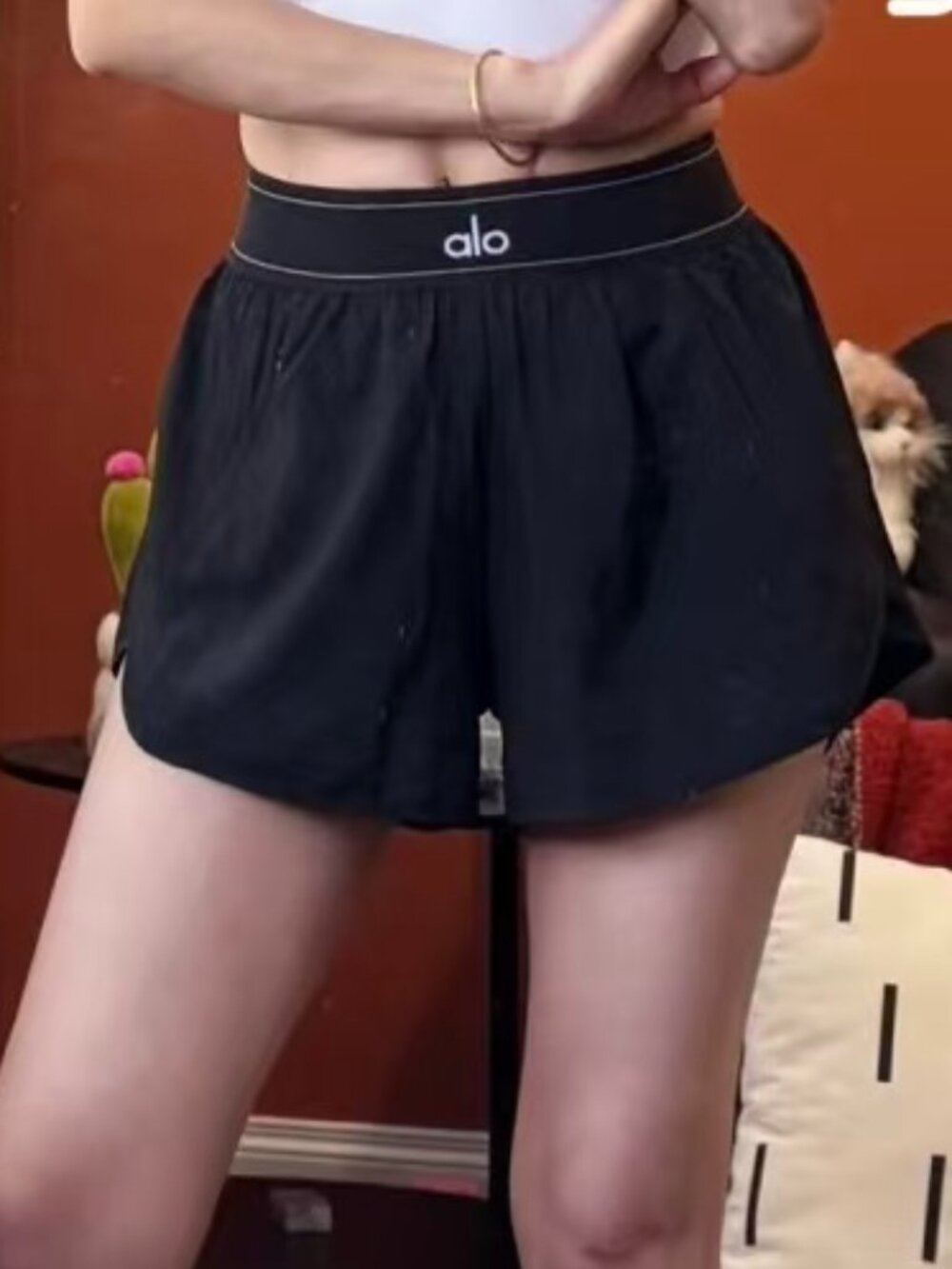 🏸ALO Yoga Match Point Athletic Shorts Black NEW💟High/Low Waist everyday shorts - Picture 2 of 7